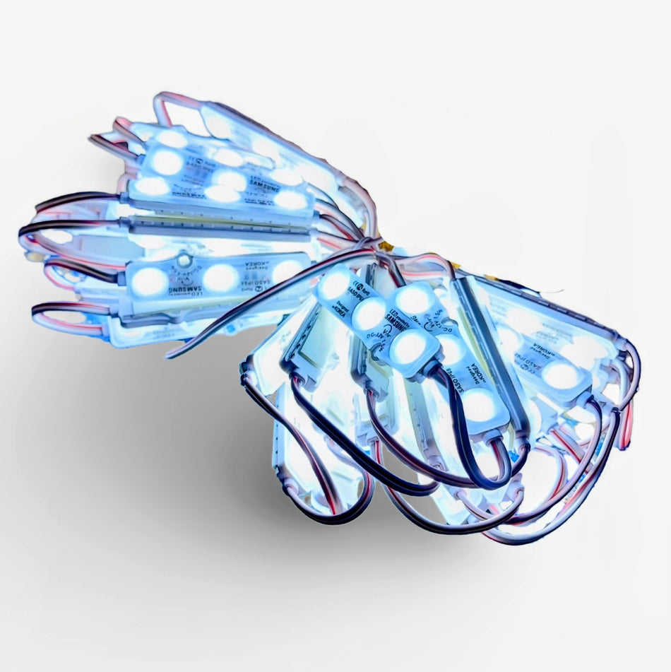 12v PURE White Frosted LED Modules, Pack of 100