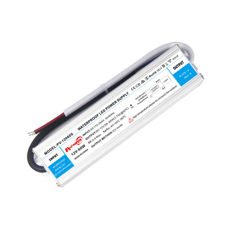 LED power supply with cables on a white background