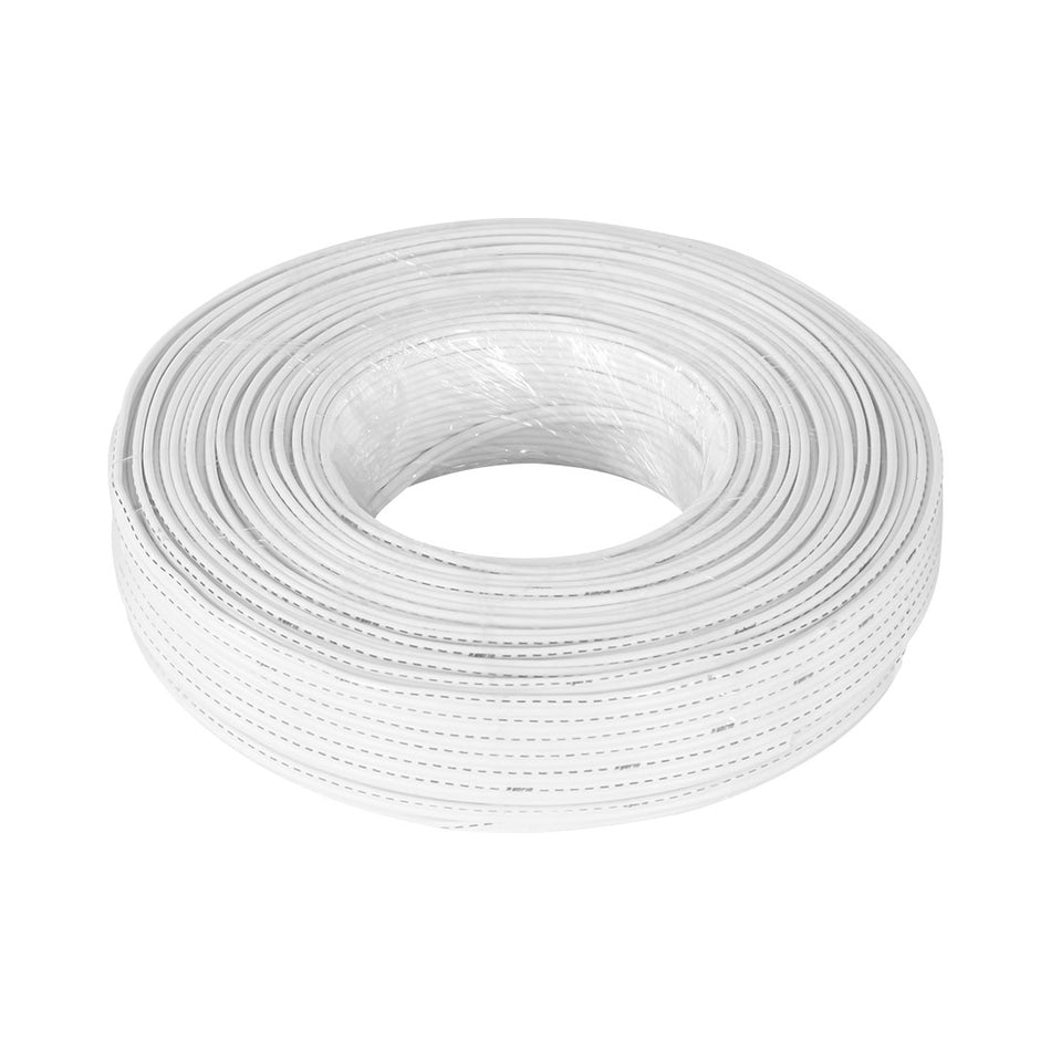 Ripcord / Speaker Wire WHITE/WHITE 100m Roll
