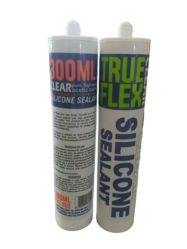 Two bottles of TRUE FLEX silicone next to each other